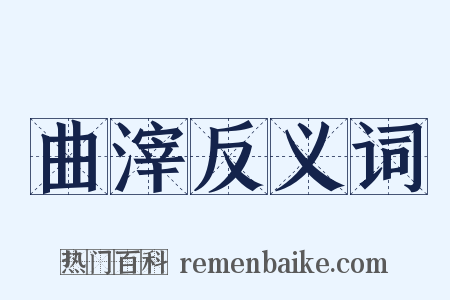 曲滓反义词是什么意思的图片